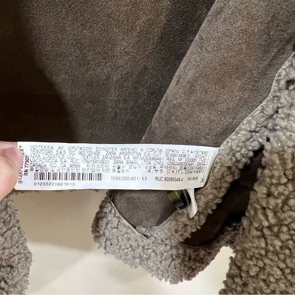 Zara TRF Teddy Sherpa Jacket Size XS - Picture 9 of 9
